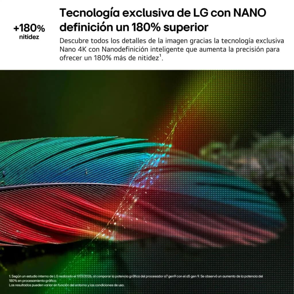 LG 75NU8E0B3LA Smart TV NanoCell 75 4K UHD com tela ampla, cores vivas e precisão Nano 4K; destaque para nitidez +180% e detalhes finos