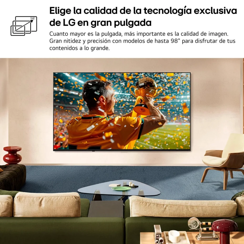 LG 75NU8E0B3LA Smart TV NanoCell 75 4K UHD com AI, cores vívidas, nitidez +180%, 2040 zonas de atenuação, pés duplos e moldura fina preta - Item1
