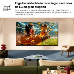 LG 75NU8E0B3LA Smart TV NanoCell 75 4K UHD com tela ampla sem bordas aparentes, cores vivas e alto contraste; ideal para salas grandes e imersão total