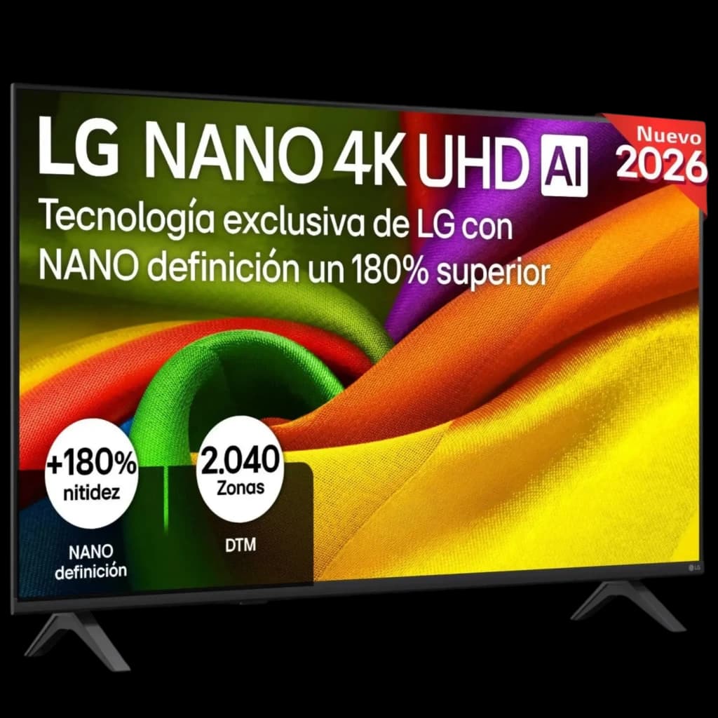 LG 75NU8E0B3LA Smart TV NanoCell 75 4K UHD com AI, cores vívidas, nitidez +180%, 2040 zonas de atenuação, pés duplos e moldura fina preta