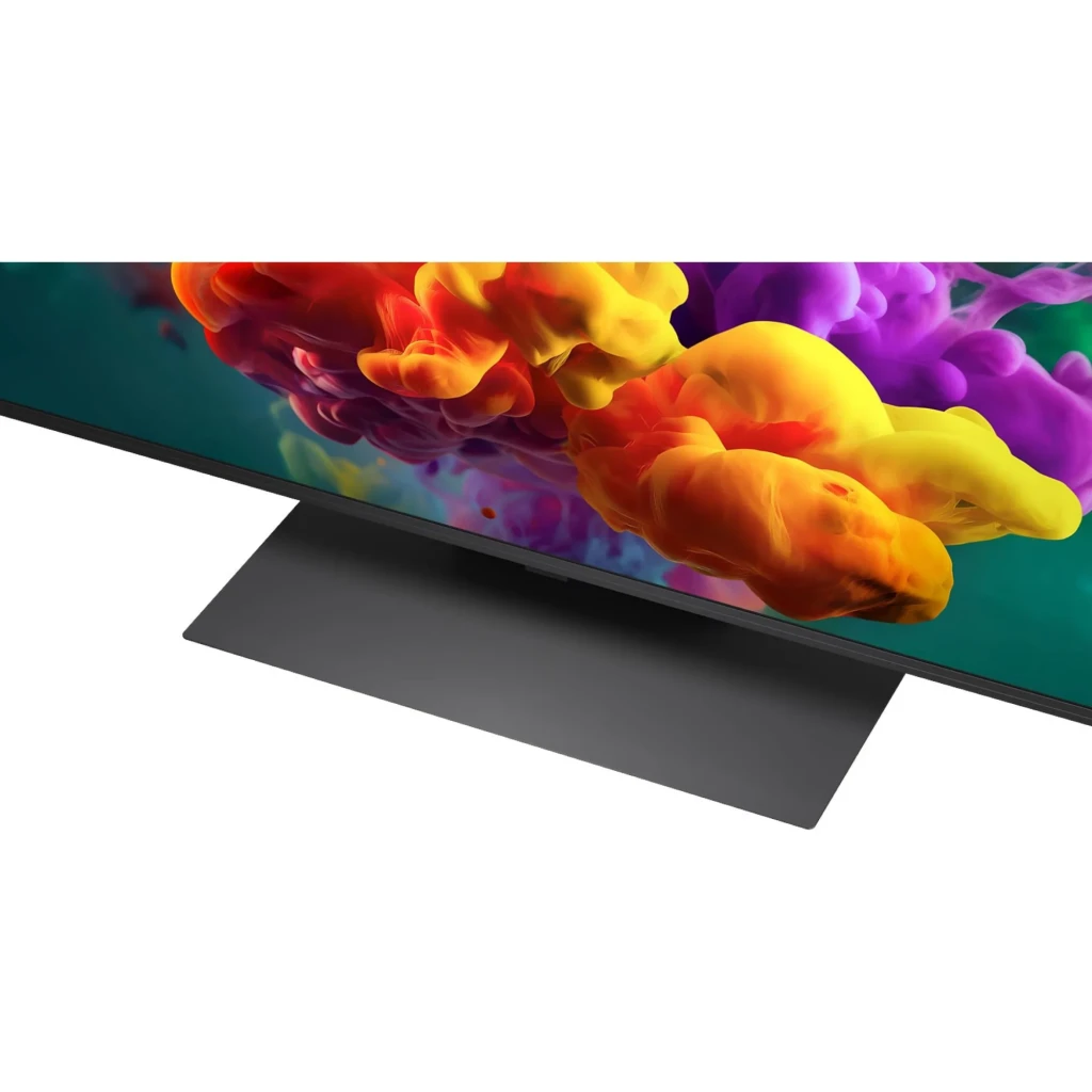 LG 43QNED86B6B Smart TV QNED MiniLED 43 4K α7 AI Gen9 Preto com tela fina, bordas estreitas, base central e cores vibrantes em painel QNED evo - Item1