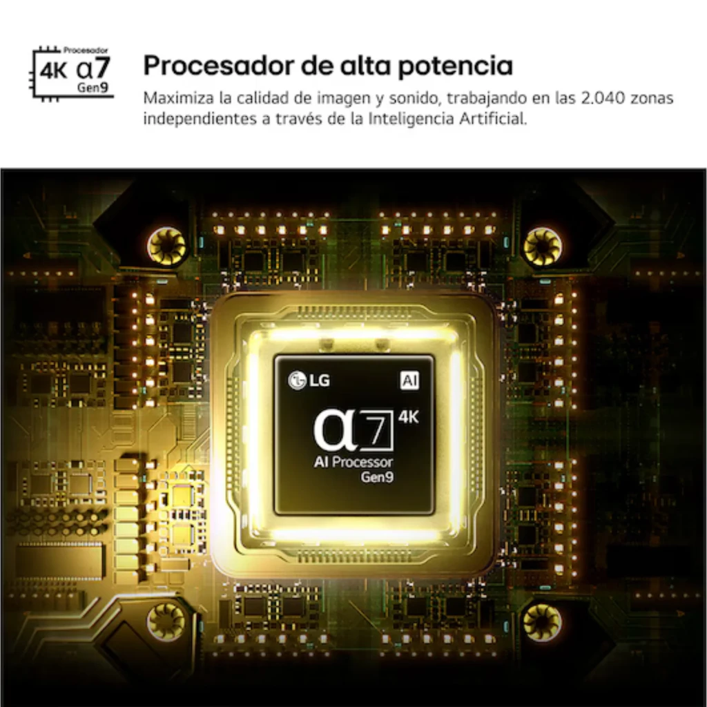 LG 43QNED86B6B Smart TV QNED MiniLED 43 4K α7 AI Gen9 Preto com tela fina, bordas estreitas, base central e cores vibrantes em painel QNED evo - Item10