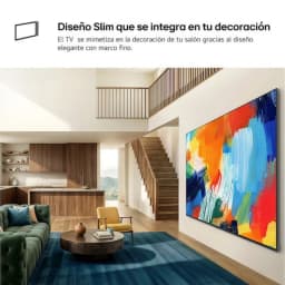 LG 65QNED81B6A Smart TV QNED Mini LED 65 4K α7 AI Gen9 com tela grande, bordas finas e design slim montado na parede, cores vibrantes em sala moderna