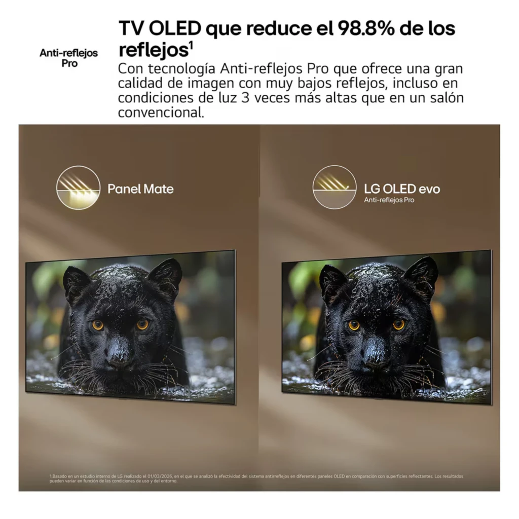 LG 42C64LA Smart TV OLED Evo 42 4K α11 AI Gen3 com tela fina sem bordas, pretos profundos, cores vibrantes e base central metálica elegante - Item4