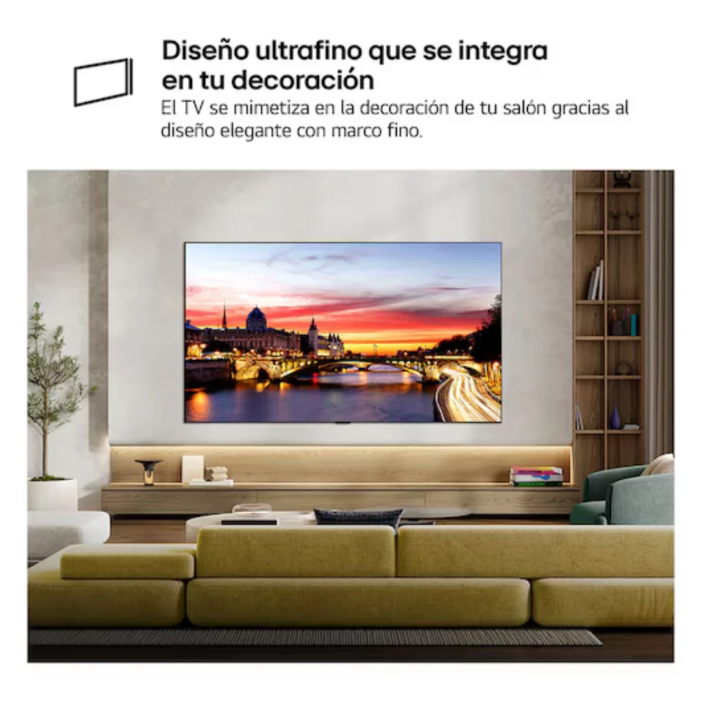 LG 42C64LA Smart TV OLED Evo 42 4K α11 AI Gen3 com tela fina sem bordas, pretos profundos, cores vibrantes e base central metálica elegante - Item5