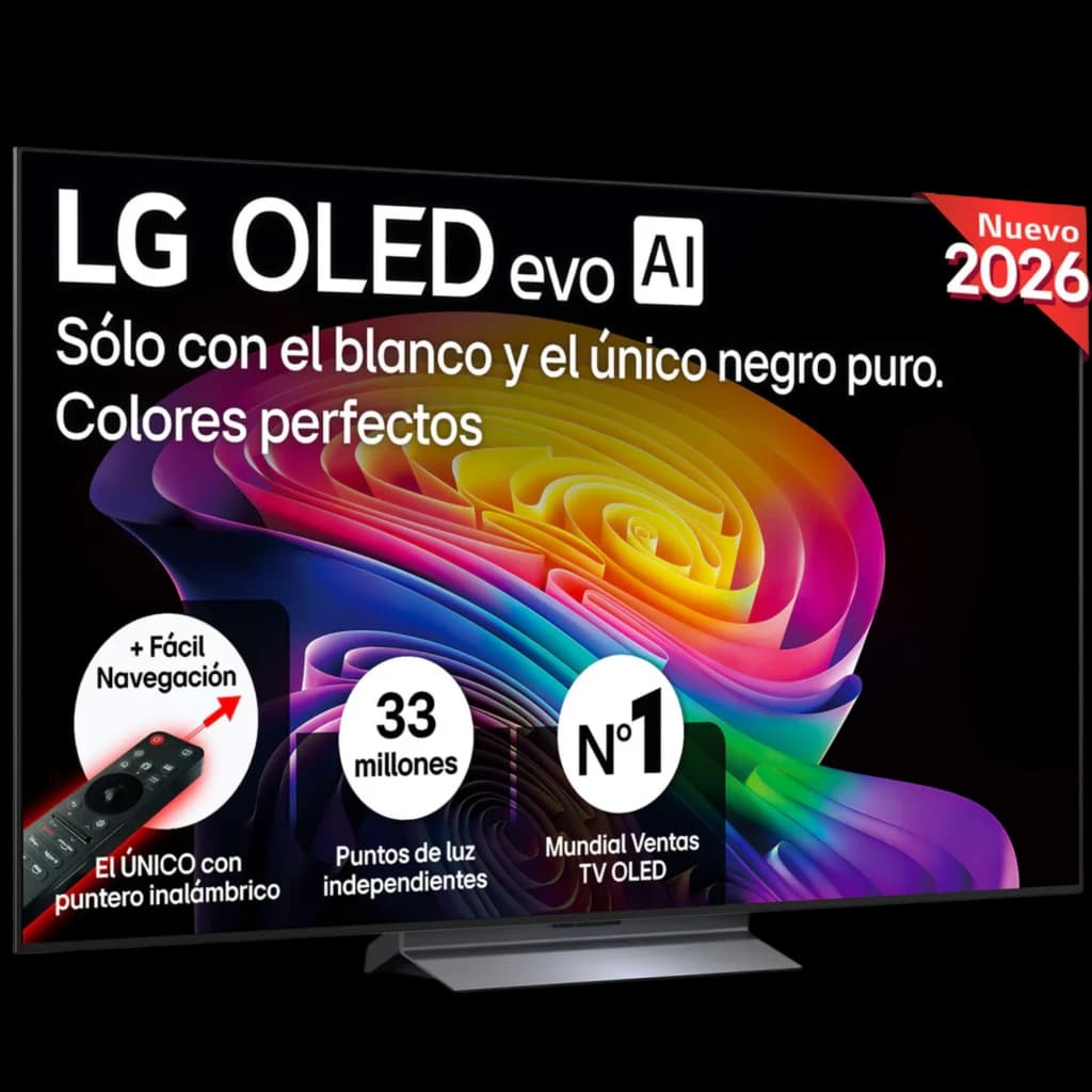 LG 77C64LA Smart TV OLED Evo 77 4K α11 AI Gen3 com tela fina sem bordas, pretos profundos, cores vibrantes e base central metálica elegante