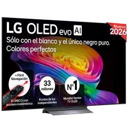 LG 77C64LA Smart TV OLED Evo 77 4K α11 AI Gen3 com tela fina sem bordas, pretos profundos, cores vibrantes e base central metálica elegante