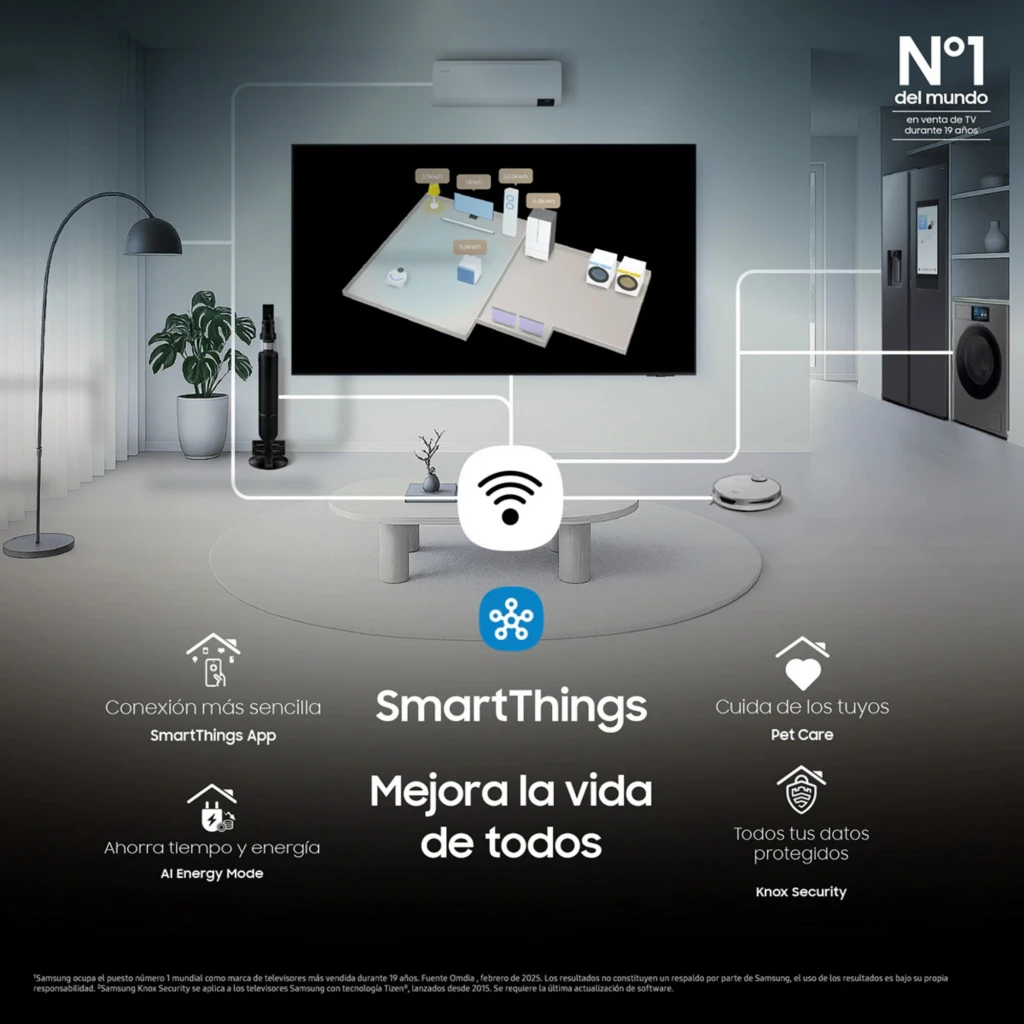 Samsung TQ65QN74FAT Smart TV Neo QLED 65 4K NQ4 AI Gen2 Preto com tela sem bordas, base central discreta, mini LED, 144 Hz e selos Neo QLED 2025 - Item4