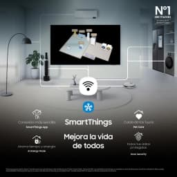 Samsung TQ65QN74FAT Smart TV Neo QLED 65 4K, bisel delgado en negro, imagen nítida, compatible con SmartThings, control del hogar inteligente y ahorro de