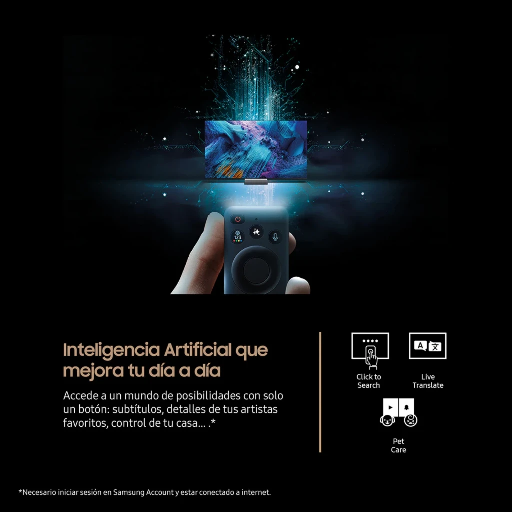 Samsung TQ65QN74FAT Smart TV Neo QLED 65 4K NQ4 AI Gen2 Preto com tela sem bordas, base central discreta, mini LED, 144 Hz e selos Neo QLED 2025 - Item5