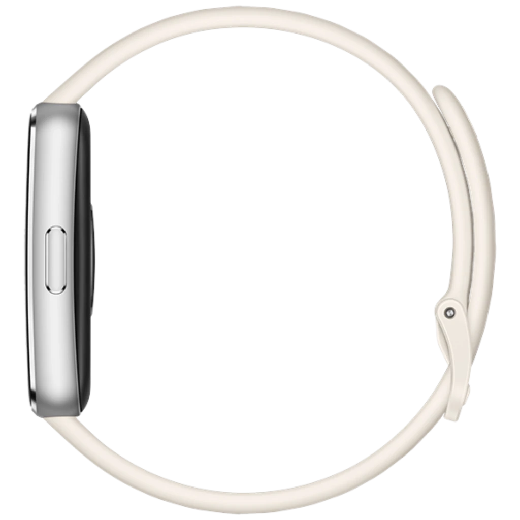 Huawei Band 11 pulsera blanca con pantalla AMOLED 1,62 pulgadas, bisel metálico plata, correa ajustable con hebilla y múltiples orificios, diseño 5ATM - Ítem4