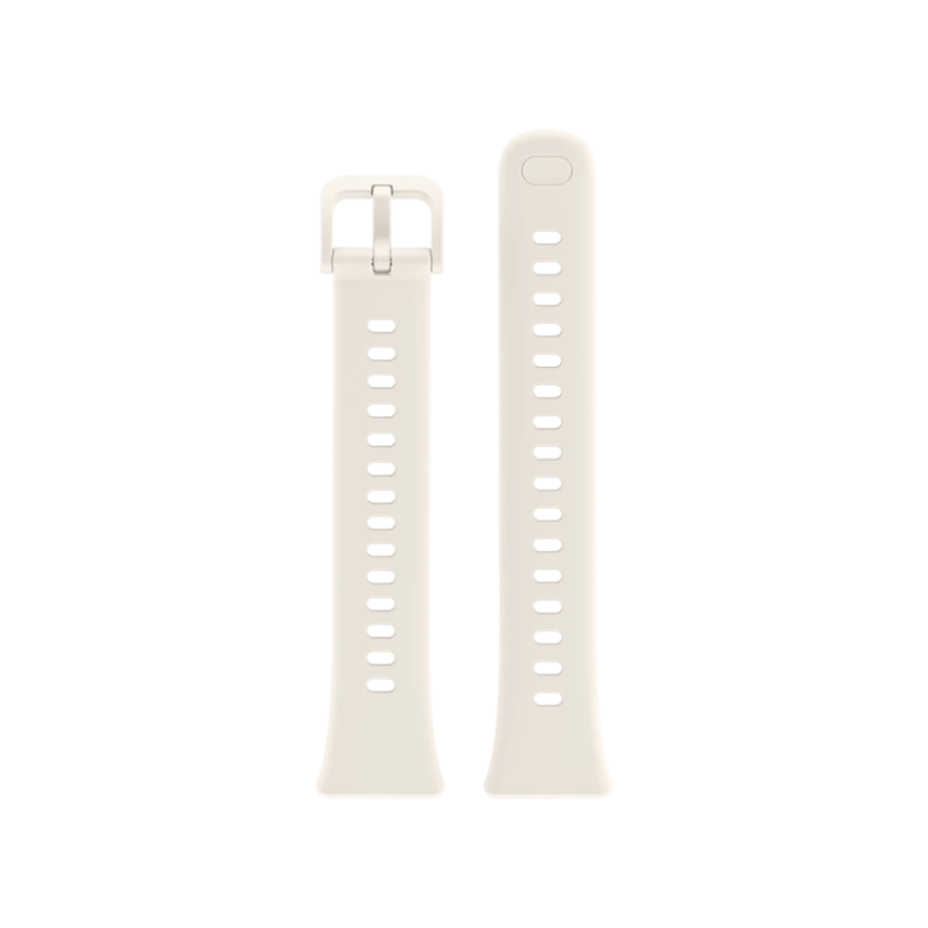 Huawei Band 11 pulsera blanca con pantalla AMOLED 1,62 pulgadas, bisel metálico plata, correa ajustable con hebilla y múltiples orificios, diseño 5ATM - Ítem6