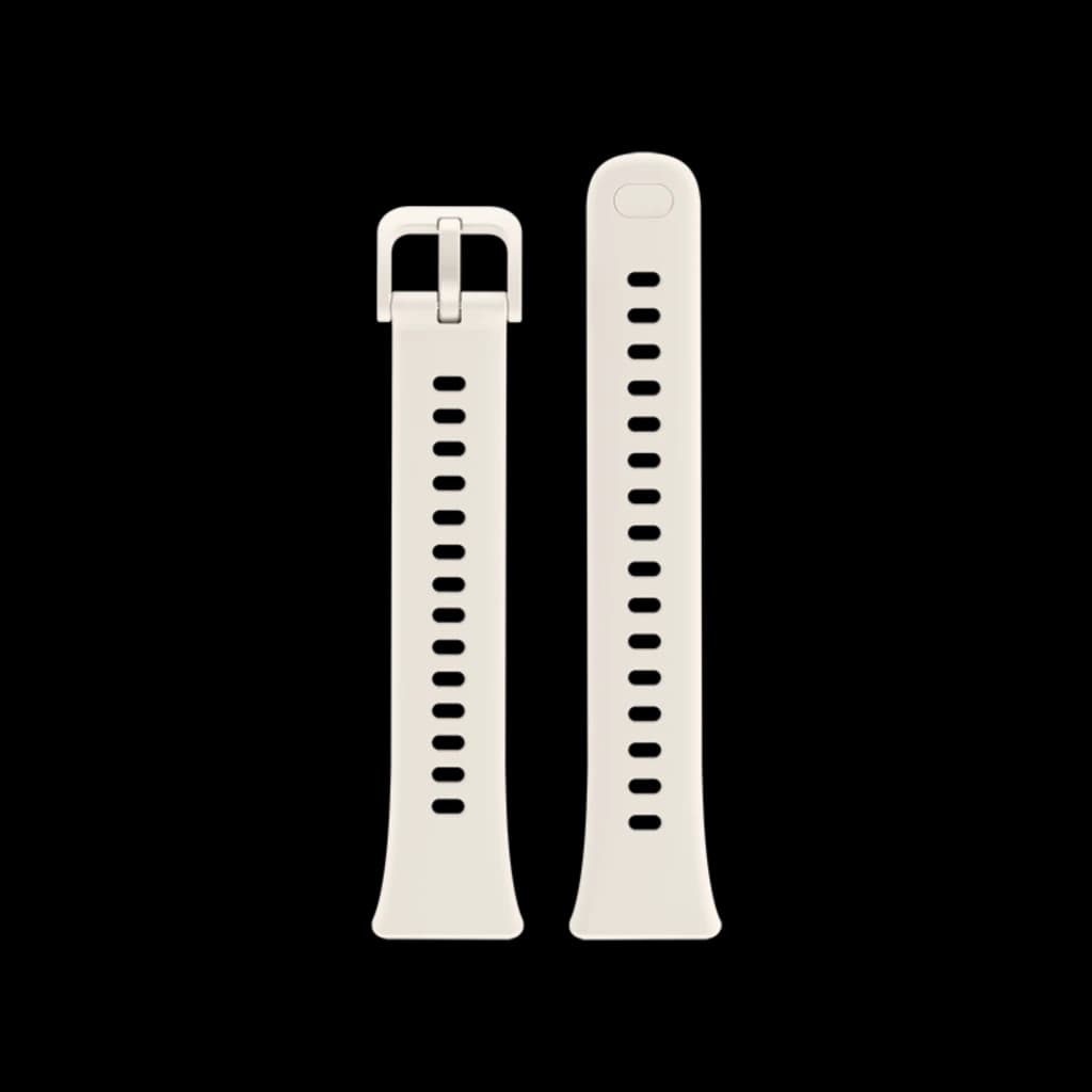 Bracelet de rechange blanc pour Huawei Band 11, silicone lisse, boucle classique, multiples perforations pour réglage précis, design fin et élégant