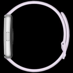 Huawei Band 11 Bracelet d activité 1,62 pouces AMOLED, boîtier argenté profil mince, bouton latéral, bracelet violet lavande avec boucle sécurisée 5 ATM