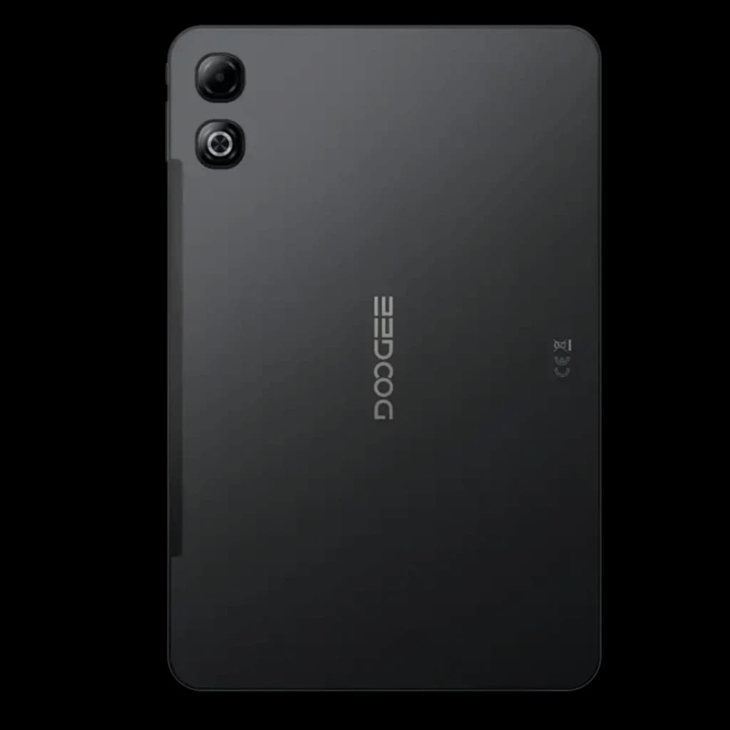 Doogee Tab G6 Max 13.4 6GB/256GB Negro con tapa trasera mate, doble cámara vertical, módulo saliente y logo central DOOGEE en acabado metálico