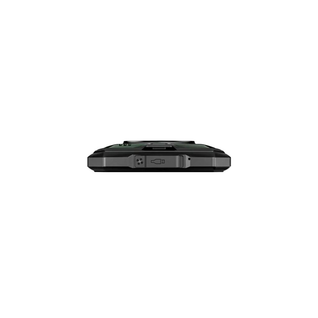 Smartphone robusto preto com ecrã 6,58, câmara traseira circular tripla 50X, moldura reforçada e design angular com detalhes em vermelho e verde - Item3