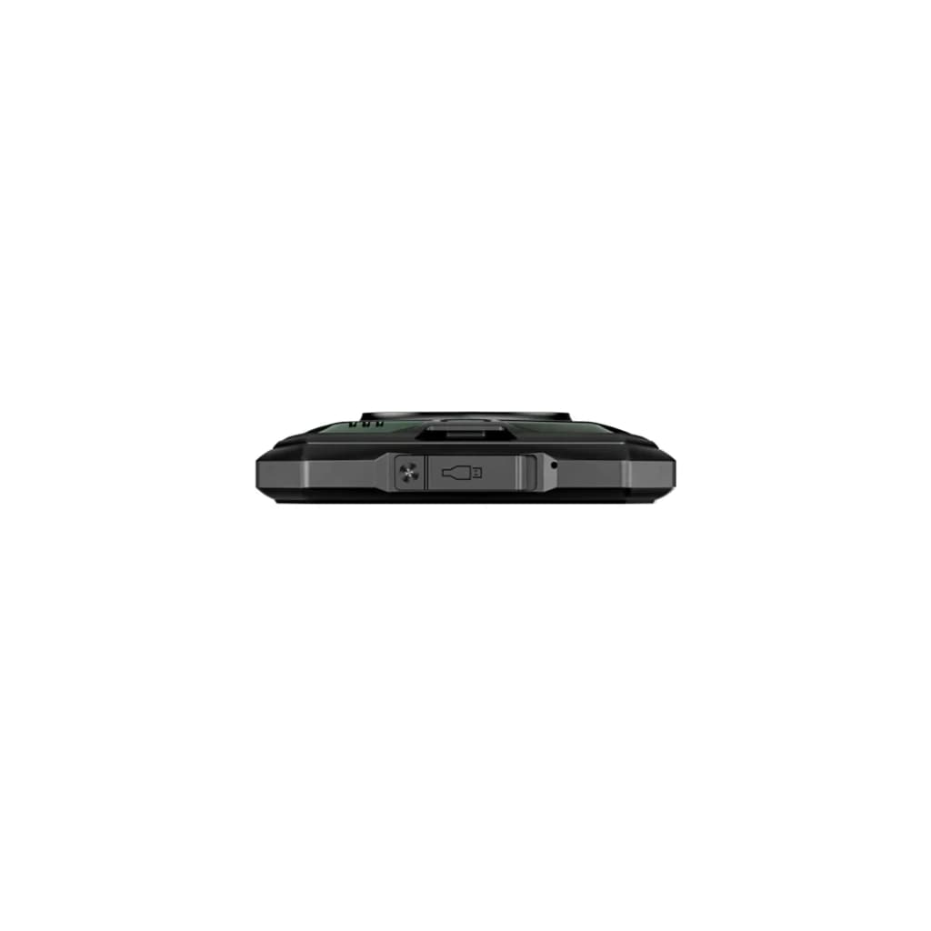 Puerto inferior del Doogee V50 5G Negro con tapa reforzada para USB, carcasa rugerizada y bordes robustos, diseño resistente y compacto en negro mate