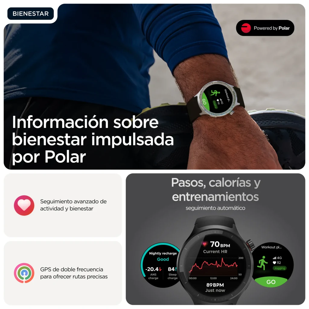 Motorola Moto Watch Volcanic Ash 4gb negro - llamadas desde la muñeca = micrófono y altavoz integrados | contestar