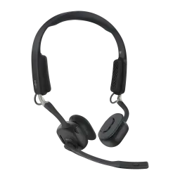 Casque Shokz OpenMeet USB-C Open-Ear noir mat, arceau flexible, coussinets ouverts, micro boom avec réduction de bruit, commandes sur écouteurs