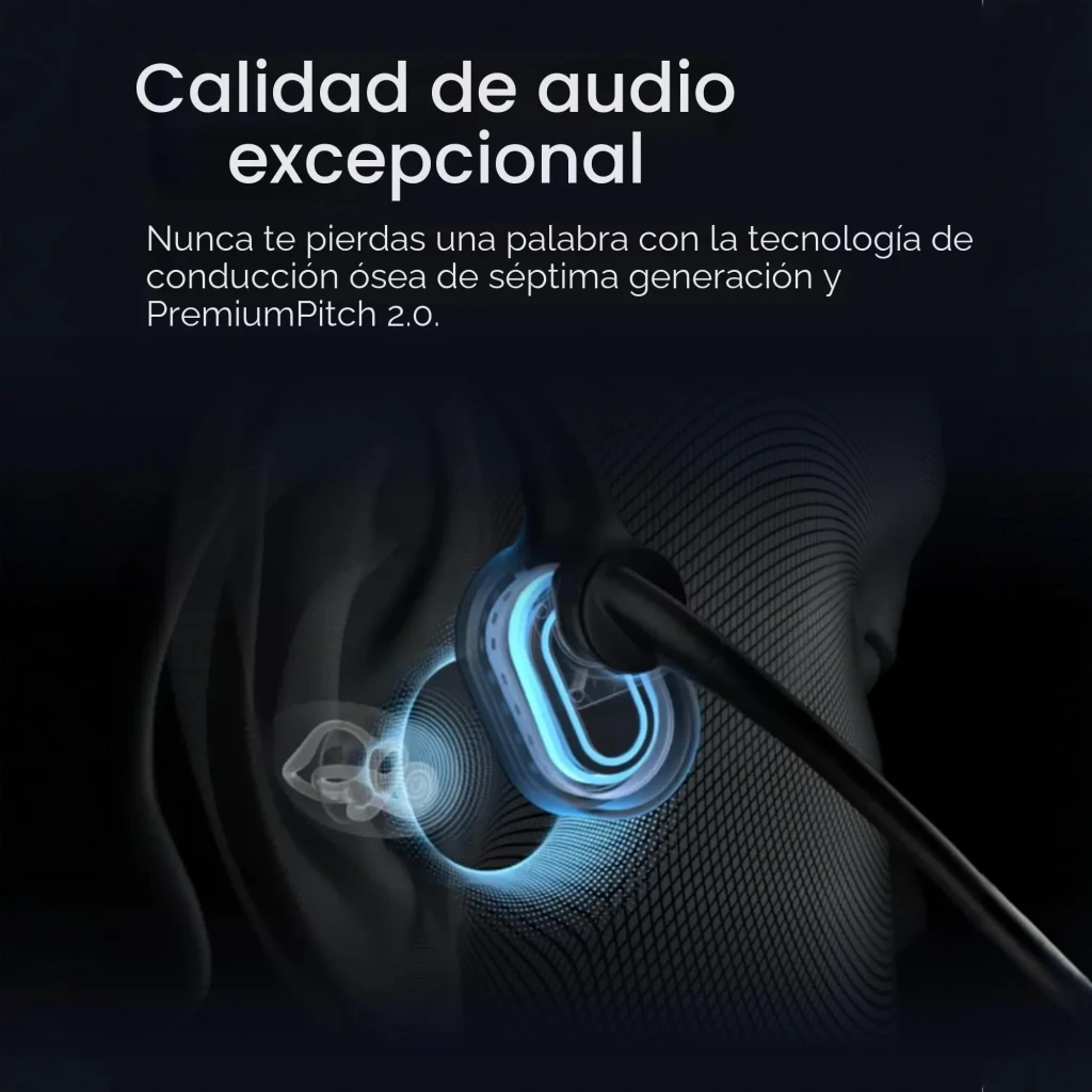 Auriculares Shokz OpenMeet USB-C open-ear em preto, design leve com microfone boom destacável, almofadas auriculares macias e controles laterais - Item7