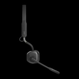 Micro-casque Shokz OpenMeet UC noir, arceau fin et micro perche flexible, design open-ear léger, port USB-C, boutons latéraux discrets