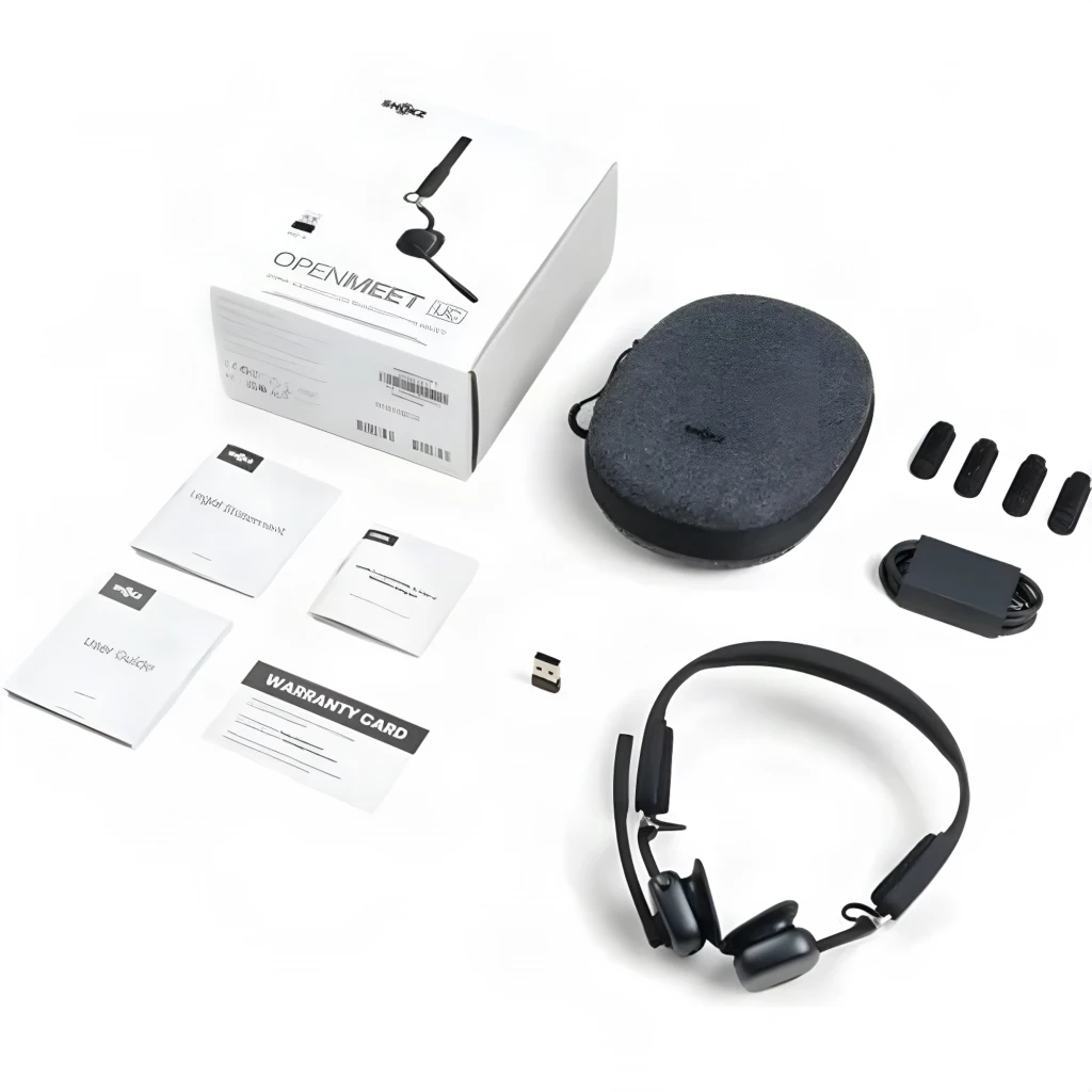Auriculares Shokz OpenMeet UC USB-A de diadema negra con diseño open-ear, micrófono boom ajustable, controles en copa y cojines acolchados - Ítem4