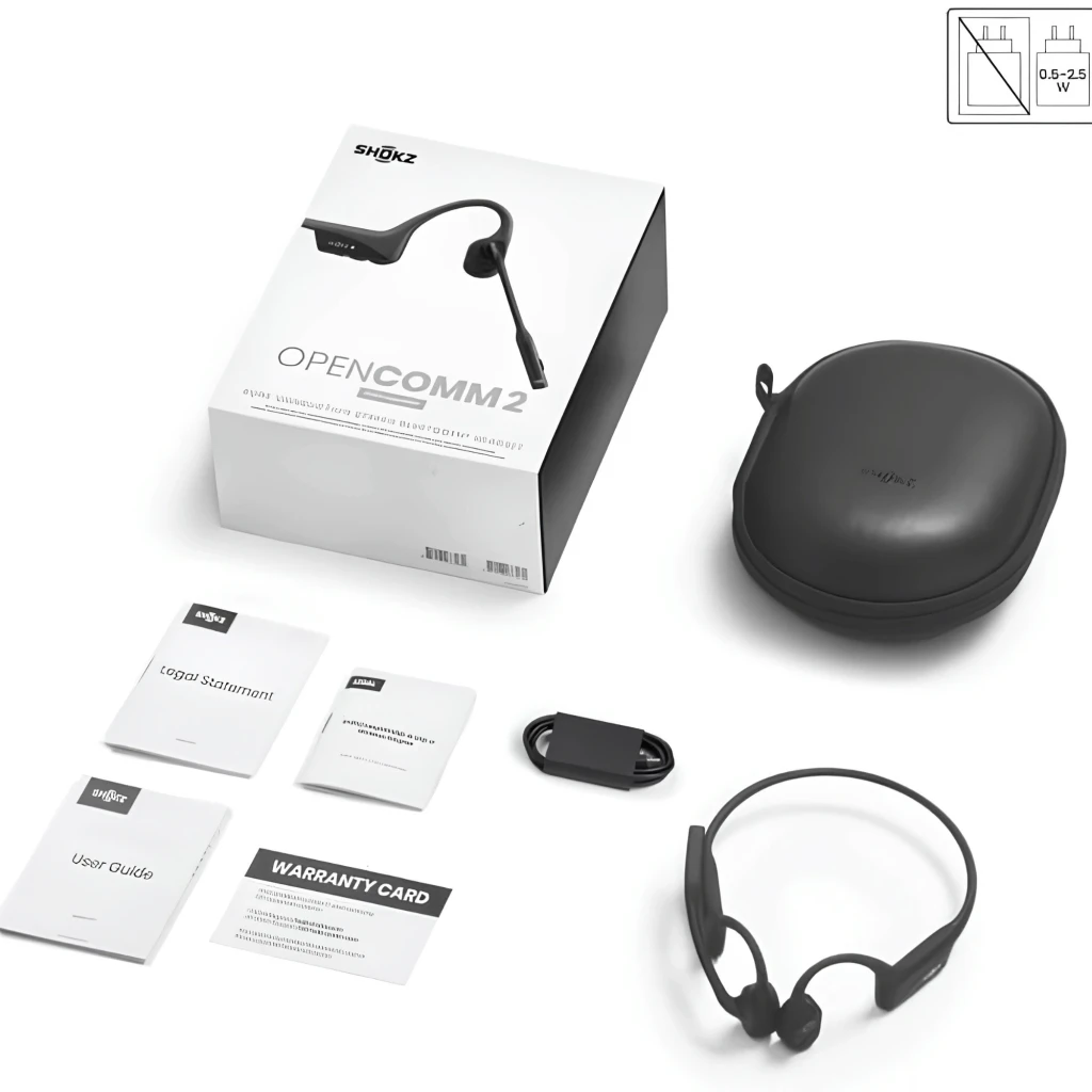Auriculares Shokz Opencomm 2 2025 de conducción ósea en color negro con micrófono boom DSP, diseño ligero de diadema trasera y almohadillas abiertas - Ítem4