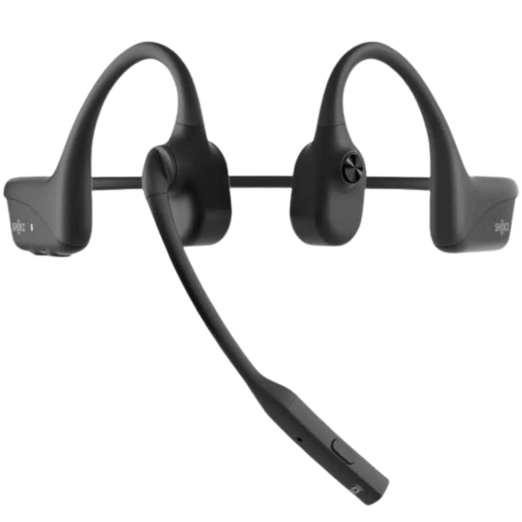 Auriculares Shokz Opencomm 2 2025 de conducción ósea en color negro con micrófono boom DSP, diseño ligero de diadema trasera y almohadillas abiertas - Ítem2