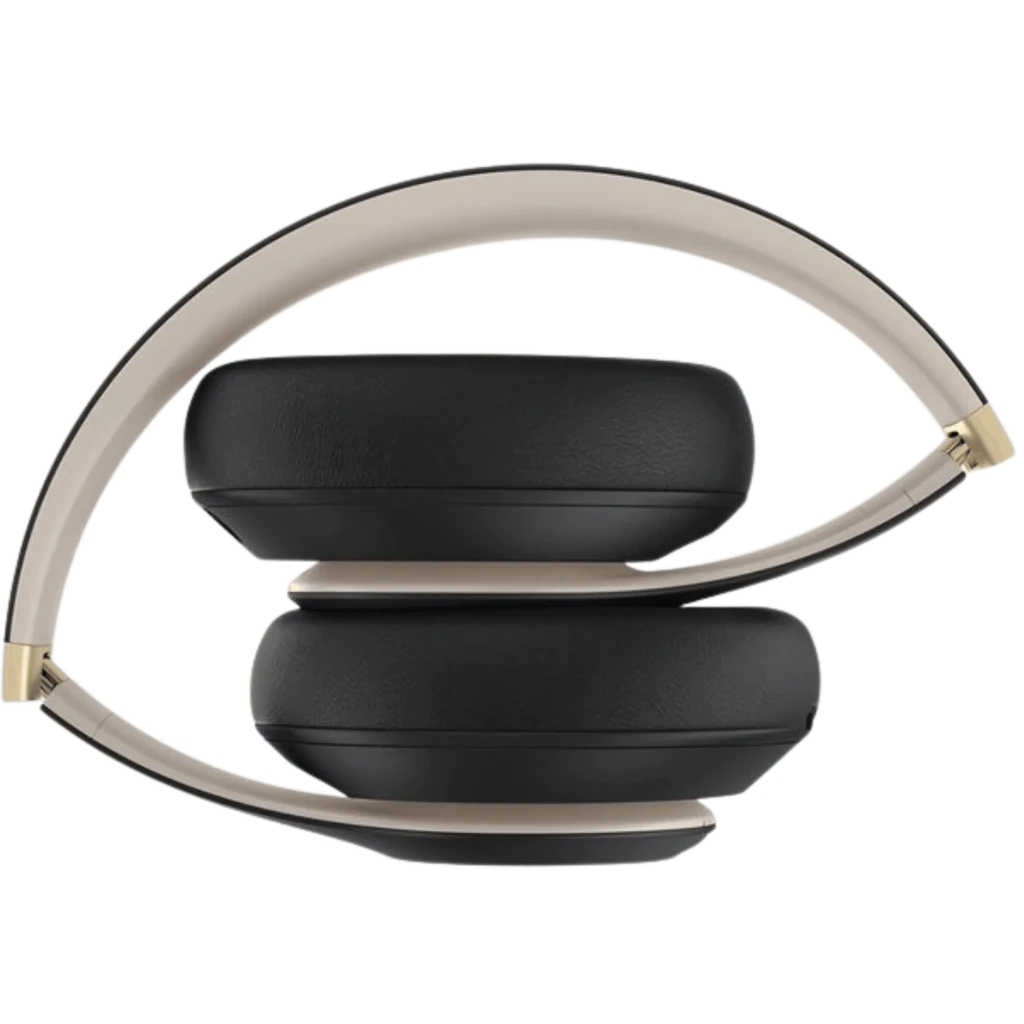 Beats Studio Pro ANC Noir/Doré - Casques Bluetooth au design élégant, arceau beige, coques noires avec accents dorés et logo b distinctif, coussinets - Ítem12