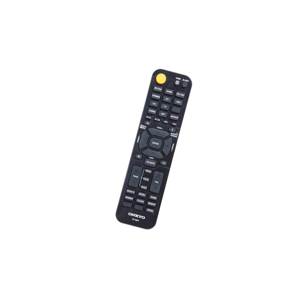 Receptor AV Onkyo TX-NR5100 preto com display DTS:X, grande botão de volume, múltiplos botões frontais e porta fones; design robusto em alumínio escovado - Item3