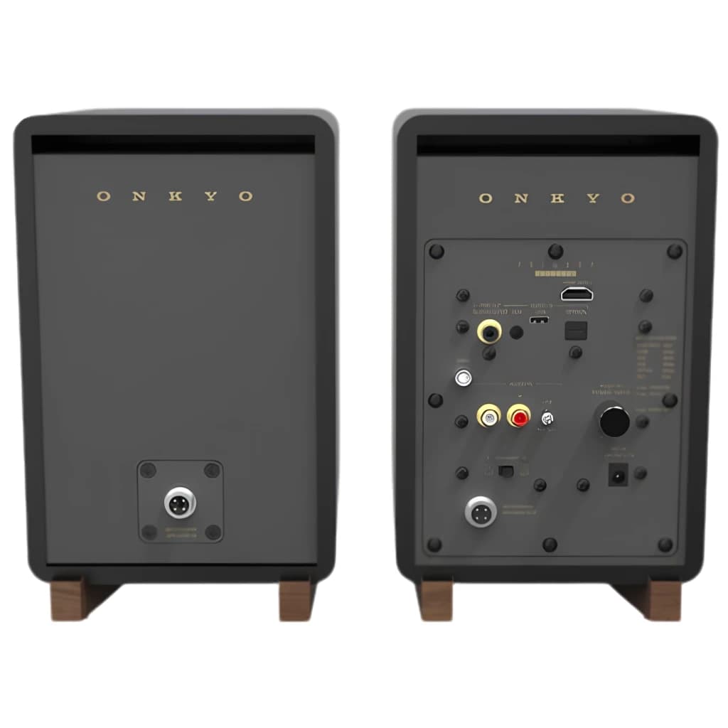 Onkyo GX-30ARC Creator Speaker 2×25 W Bluetooth Negro con acabado mate, panel trasero con múltiples entradas RCA, óptica, USB y controles, bases de madera