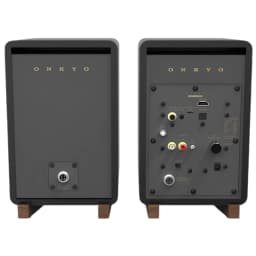 Onkyo GX-30ARC Creator Speaker 2×25 W Bluetooth Negro con acabado mate, panel trasero con múltiples entradas RCA, óptica, USB y controles, bases de madera