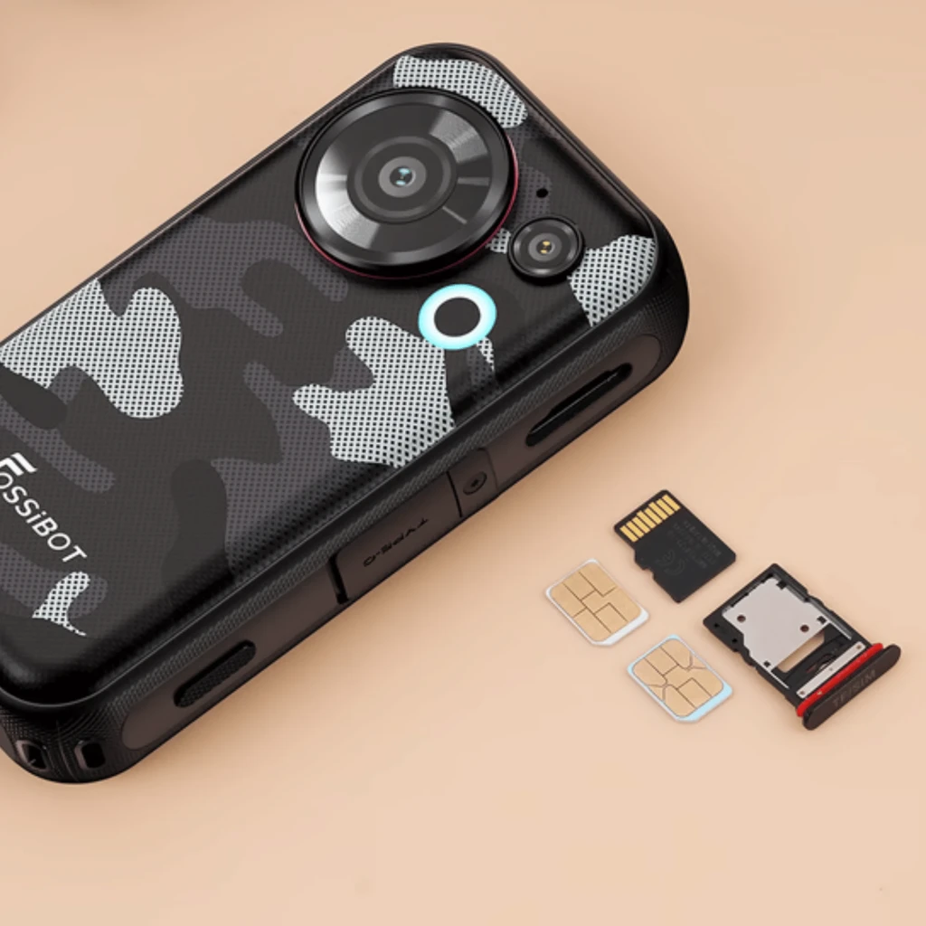 Fossibot F116 Pro 5G laranja com traseira camuflada, módulo de câmera circular duplo, tela frontal grande com bordas reforçadas e botões laterais robustos - Item3