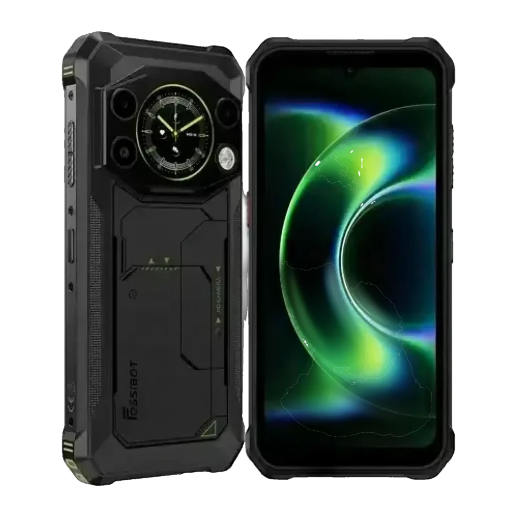 Fossibot F117 5G negro robusto con pantalla amplia, módulo trasero con linterna y diseño reforzado; 8GB RAM, 256GB y batería 10000mAh - Ítem6