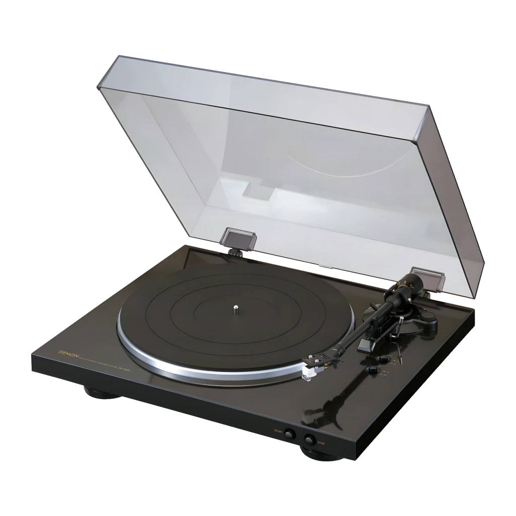 Giradiscos Denon Belt Drive, Cartucho MM Negro DP-300F