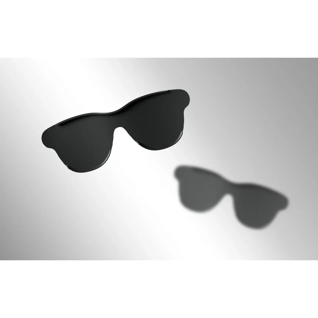 Tapa tintada RayNeo Air 3s Pro Eyeglasses Tinting Cap: cubierta frontal negra tipo clip, diseño curvo envolvente, reduce luz y reflejos para gafas AR - Ítem2