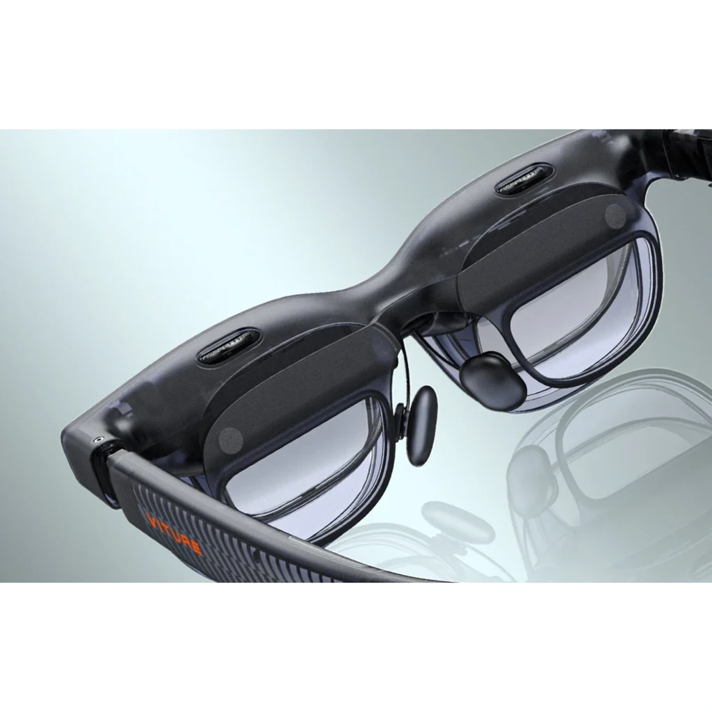 Viture Luma Corrective Frame Talla L, montura correctiva gris oscuro con lentes transparentes grandes y puente integrado, diseño ligero y minimalista - Ítem1