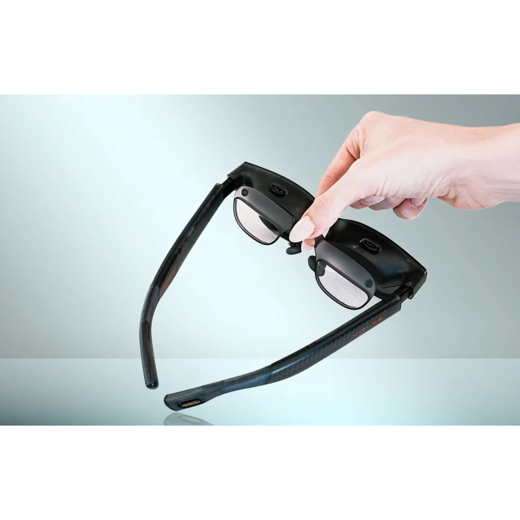 Viture Luma Corrective Frame Talla L, montura correctiva gris oscuro con lentes transparentes grandes y puente integrado, diseño ligero y minimalista - Ítem2