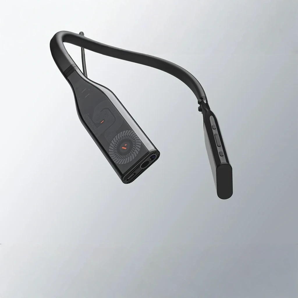 VITURE Pro Neckband 256GB Android, banda para el cuello negra estilizada con extremos angulados, puerto USB-C y cable superior corto; autonomía 4 horas - Ítem4