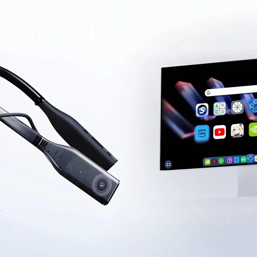 VITURE Pro Neckband 256GB Android, banda para el cuello negra estilizada con extremos angulados, puerto USB-C y cable superior corto; autonomía 4 horas - Ítem5