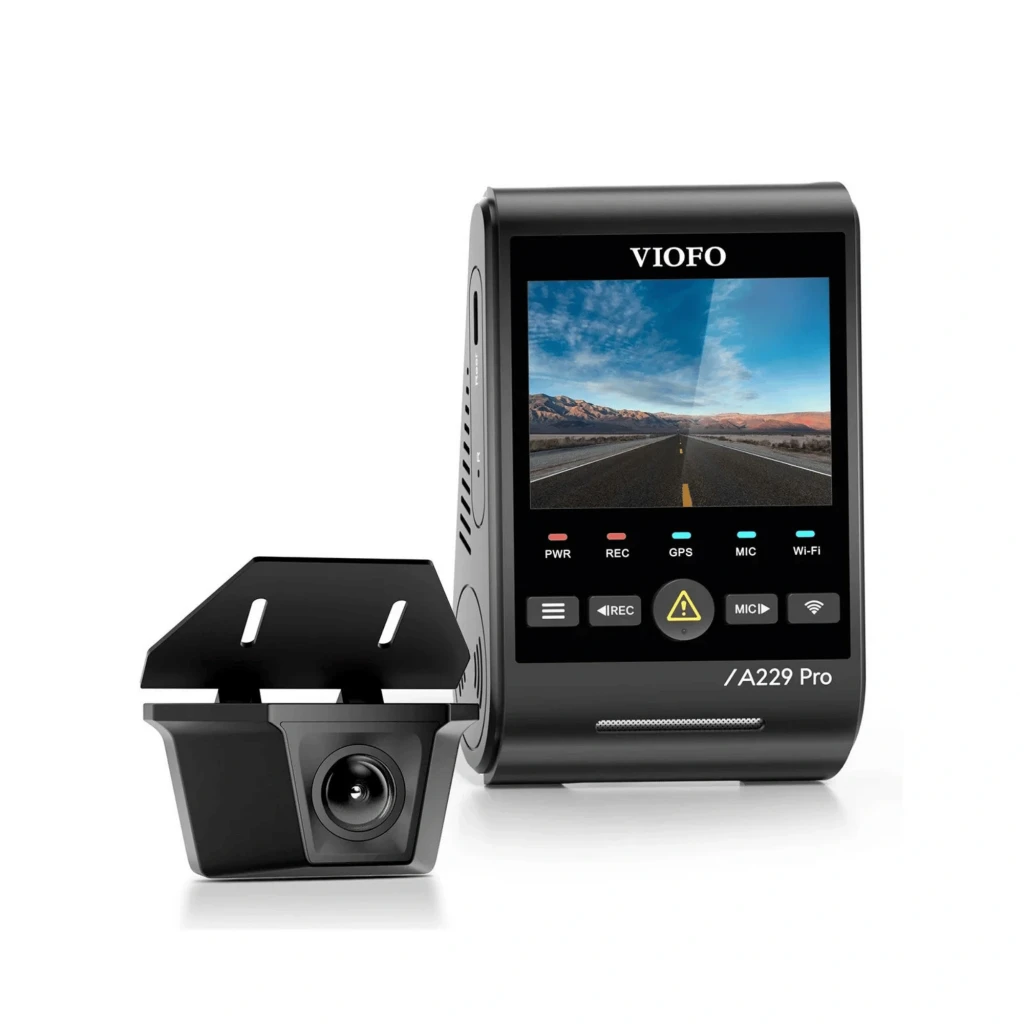 VIOFO A229 Pro-W double caméra: écran couleur, capteur avant 4K, module arrière 2K compact, GPS, Wi‑Fi, témoins LED, boîtier étanche, capteurs Sony - Ítem2