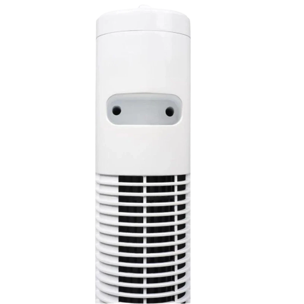 Tristar VE-5900 ventilateur colonne blanc 35 W, design mince, grille verticale noire, socle rond stable, commandes supérieures, 3 vitesses visibles - Ítem3