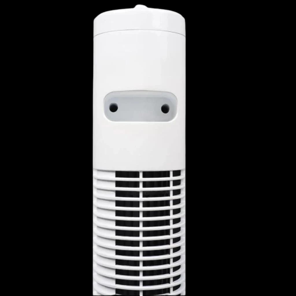 Tristar VE-5900 Ventilador de Torre 35 W branco com grelha vertical preta, topo arredondado e painel frontal com dois botões, design alto e compacto