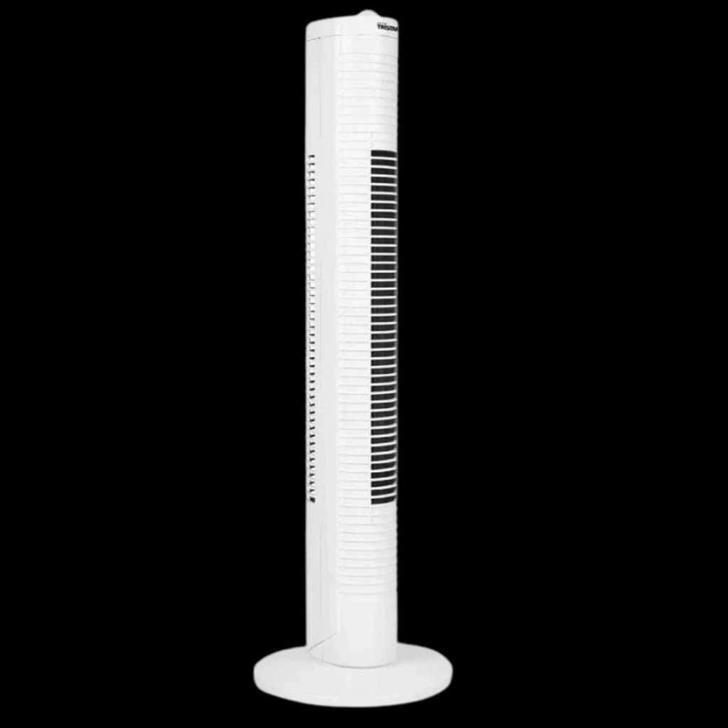 Tristar VE-5900 Ventilador de Torre 35 W branco, design slim com grelha vertical, base circular estável e painel superior de controlo, 3 velocidades