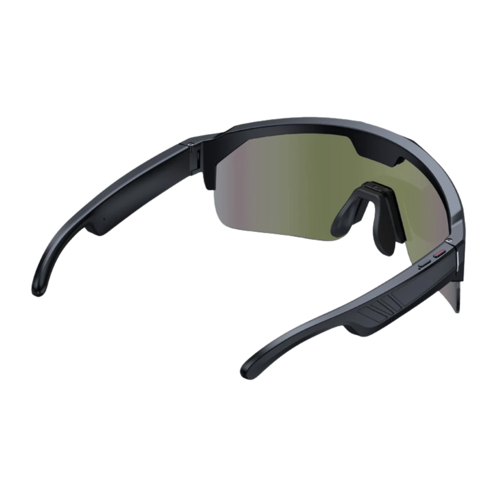 Zeblaze Q01 lunettes sport bleues avec verres miroir bleus, monture noire, capteur caméra 8 MP Sony IMX219 centré au-dessus du pont nasal - Ítem1