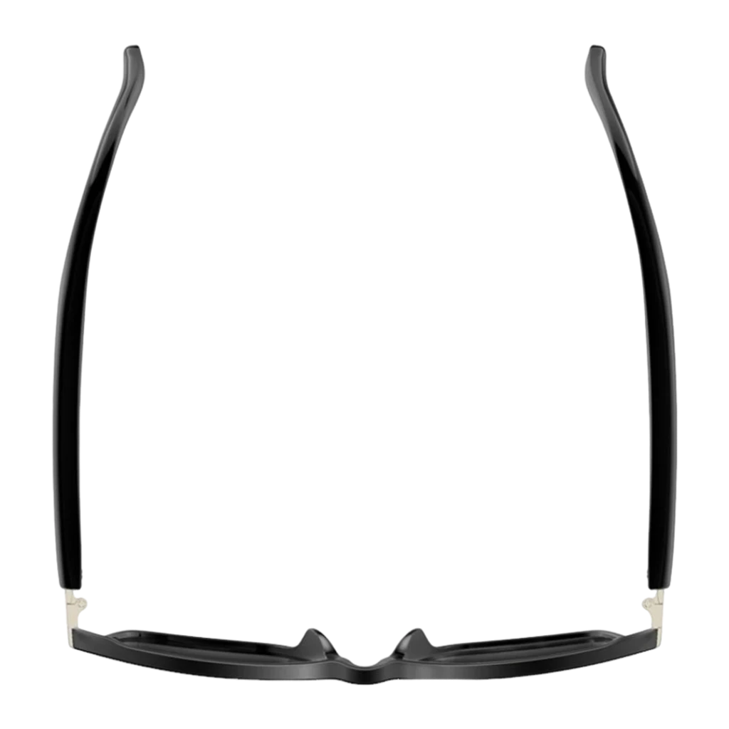 COLMI M01Pro UV AI Sunglasses Conducción Ósea Gafas de sol UV con montura negra rectangular, lentes oscuras UV, bisagras metálicas doradas y patillas gruesas - Ítem2