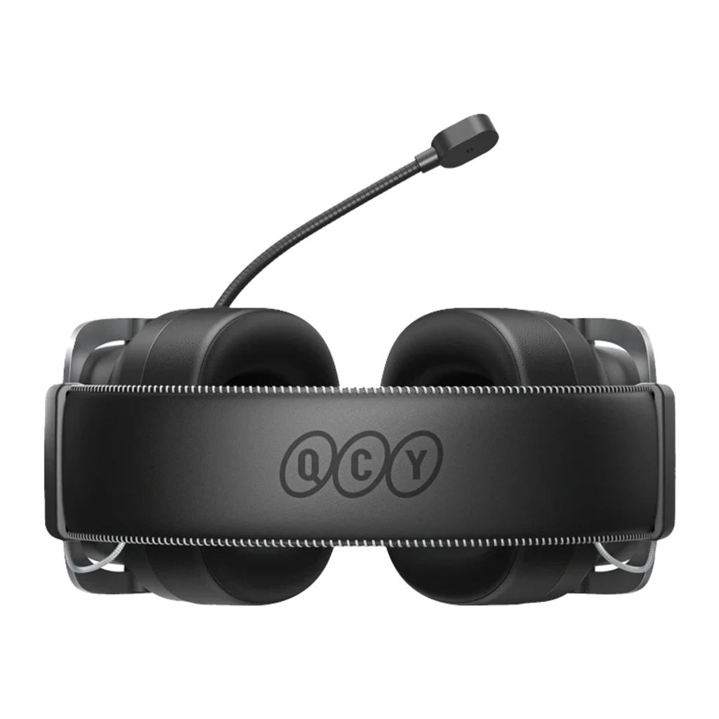 Casque Gaming QCY Heroad VNT200 noir mat avec coques rectangulaires, arceau rembourré, oreillettes circum-aurales et microphone amovible flexible - Ítem2