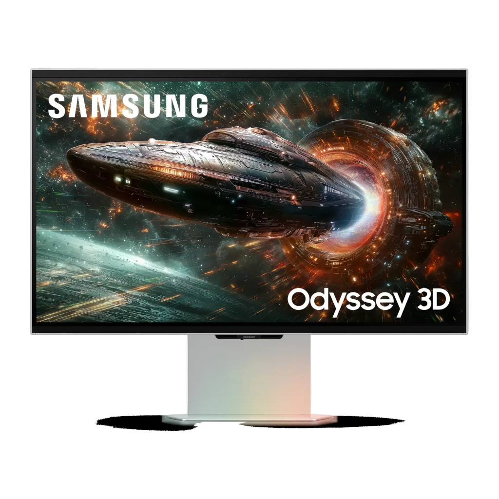 Samsung Monitor Odyssey 3D G90xf 27 Pulgadas Ips 165Hz 4K Uhd Plata