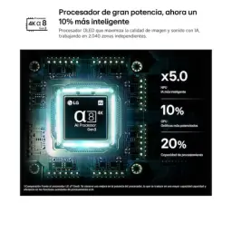 LG 86MRGB87B6B Smart TV 86 pulgadas 4K UHD Mini LED MicroRGB 144Hz en color negro con procesador α8 AI Gen3 que optimiza imagen y sonido en 2040 zonas