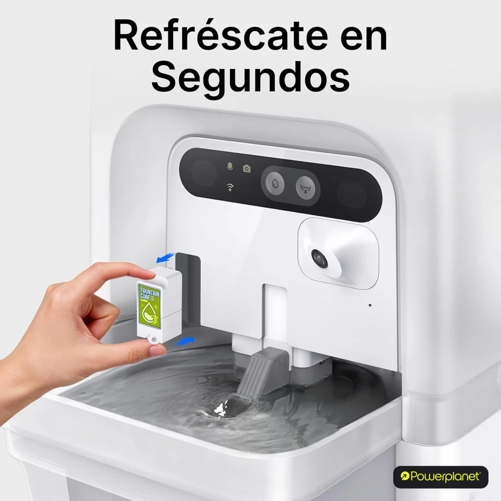 Filtro de repuesto PETKIT Fountain Cube C Pack 5 unidades: 5 cartuchos azules rectangulares con gota blanca y pestaña de encaje, caja azul con marca PETKIT - Ítem3